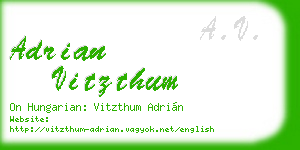 adrian vitzthum business card